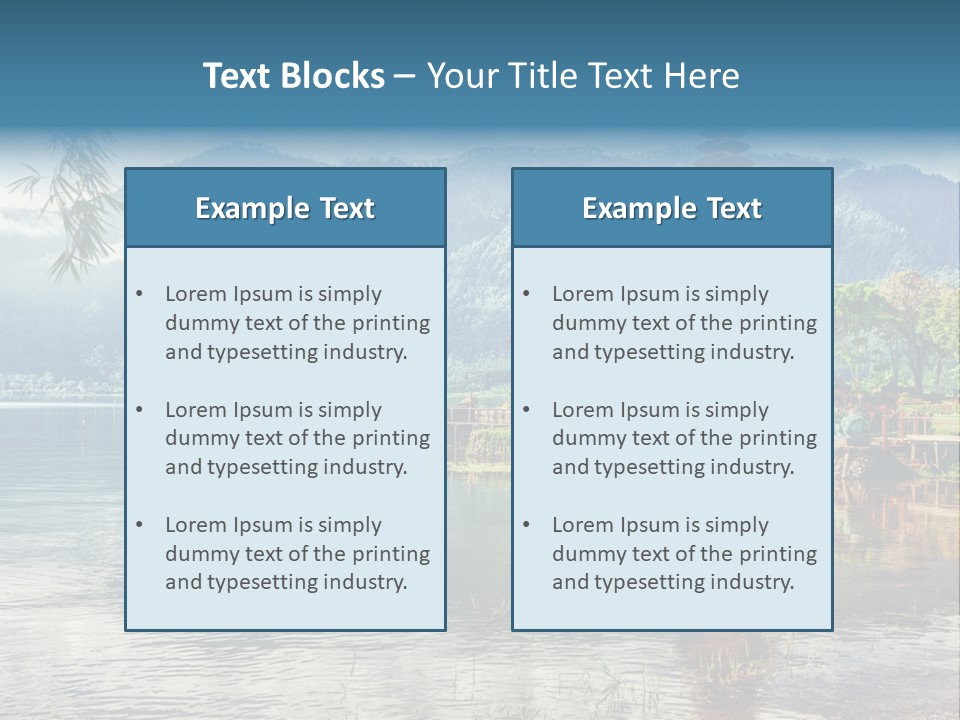 Sky Bratan Lake PowerPoint Template