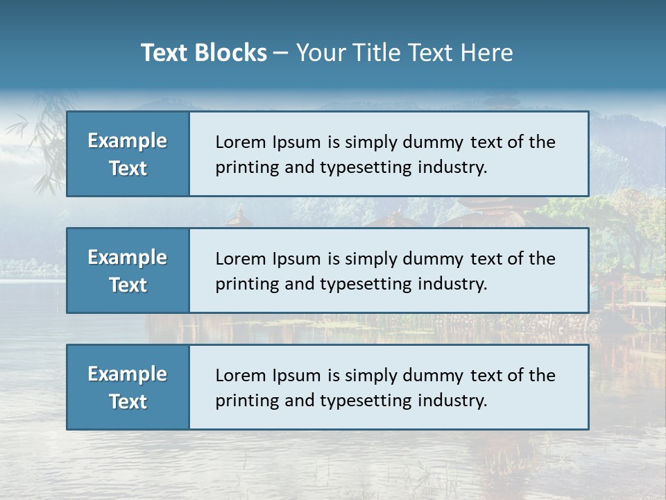 Sky Bratan Lake PowerPoint Template