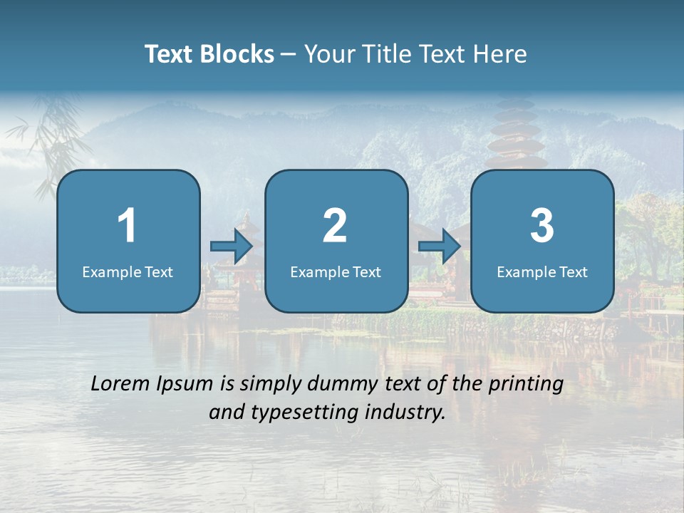 Sky Bratan Lake PowerPoint Template