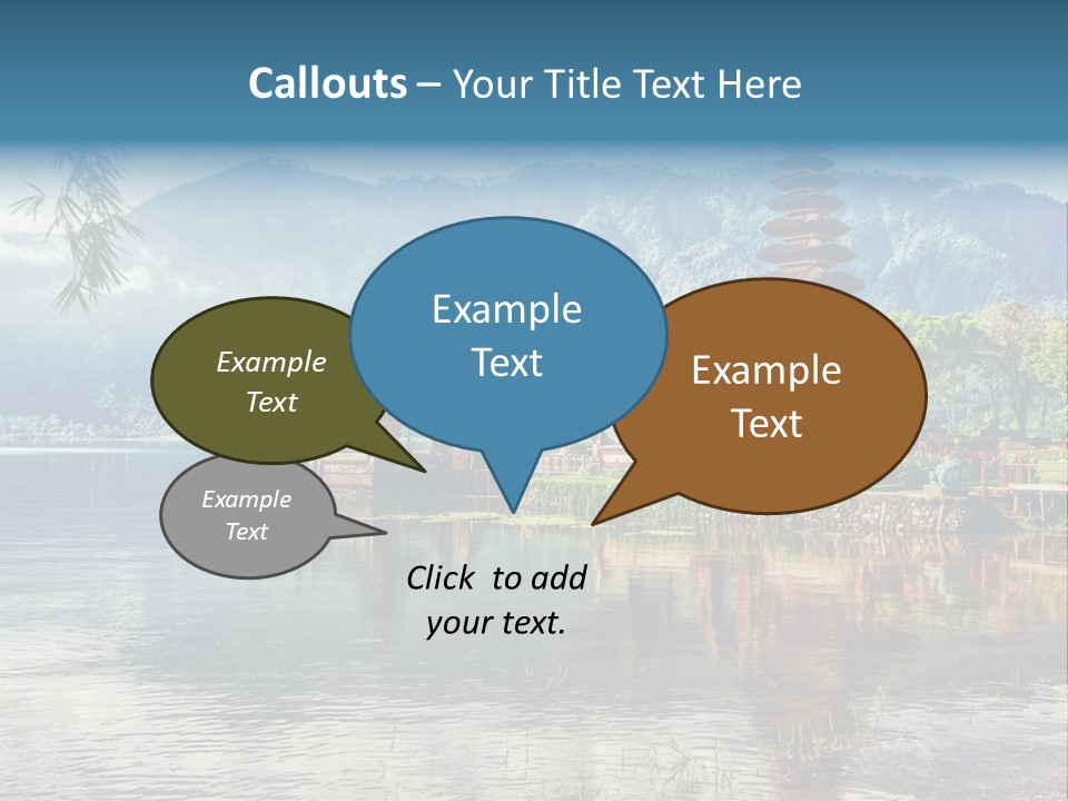 Sky Bratan Lake PowerPoint Template