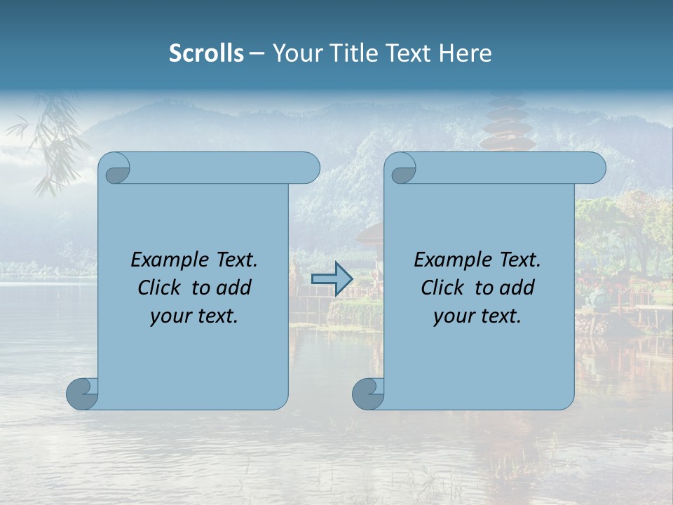 Sky Bratan Lake PowerPoint Template