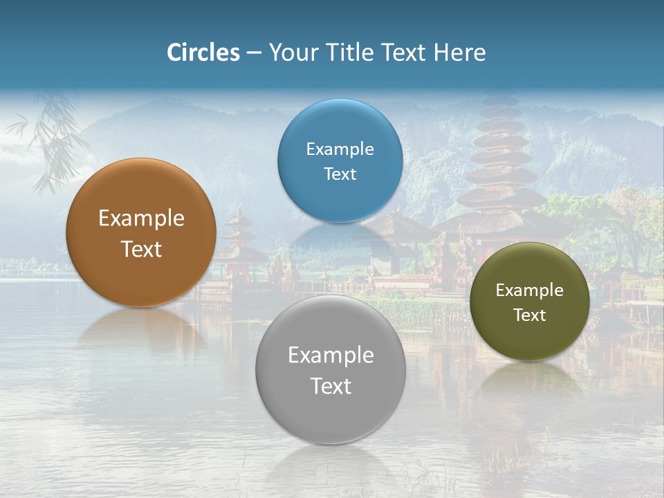 Sky Bratan Lake PowerPoint Template