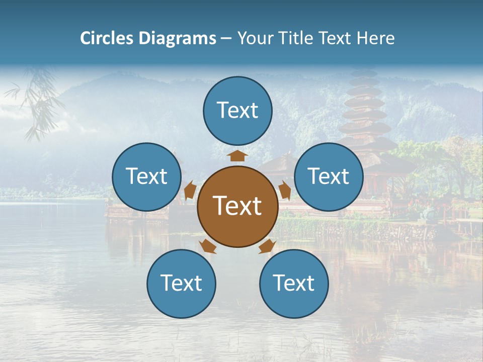 Sky Bratan Lake PowerPoint Template