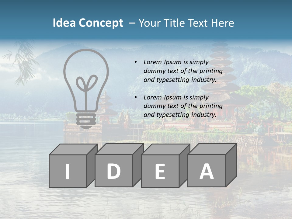 Sky Bratan Lake PowerPoint Template