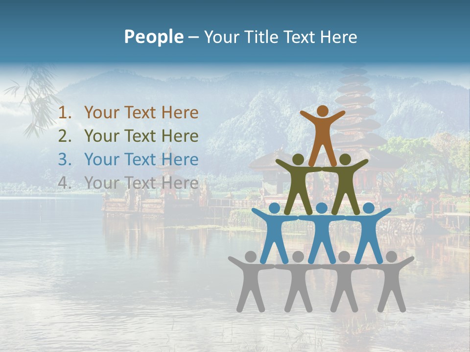 Sky Bratan Lake PowerPoint Template