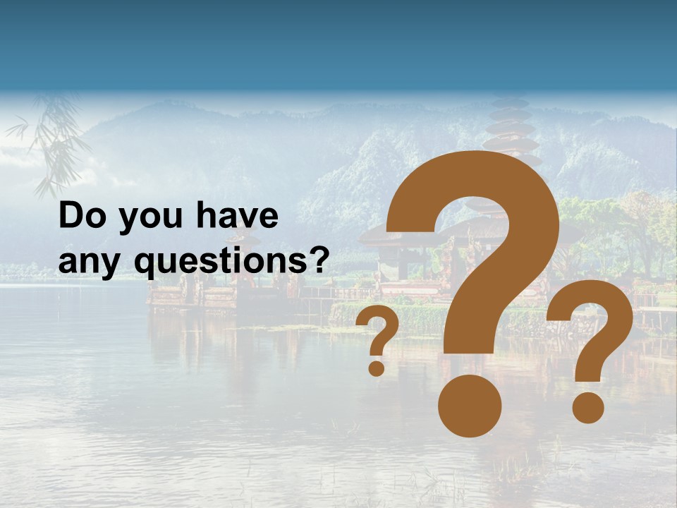 Sky Bratan Lake PowerPoint Template