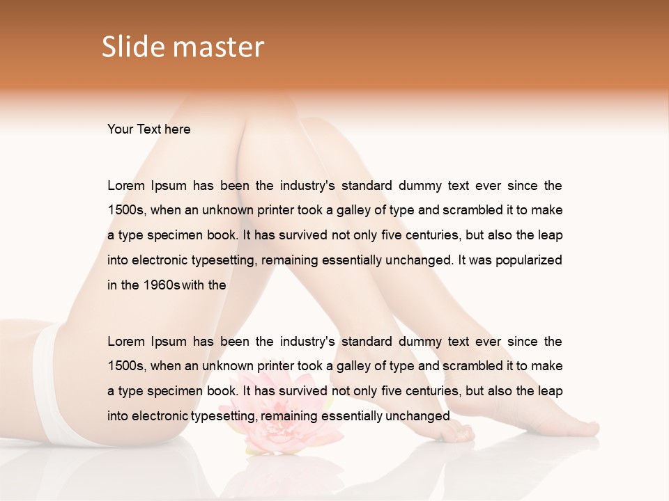 Hip Lying Toes PowerPoint Template