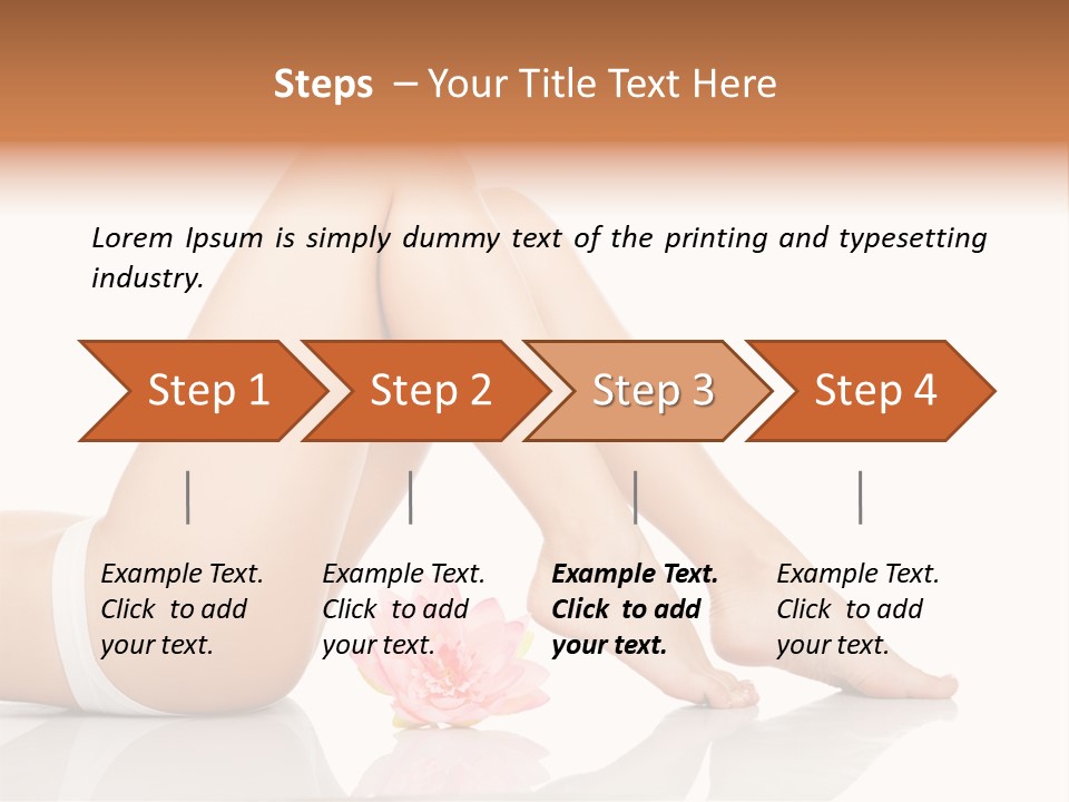 Hip Lying Toes PowerPoint Template