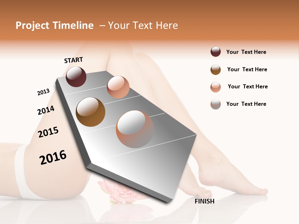 Hip Lying Toes PowerPoint Template