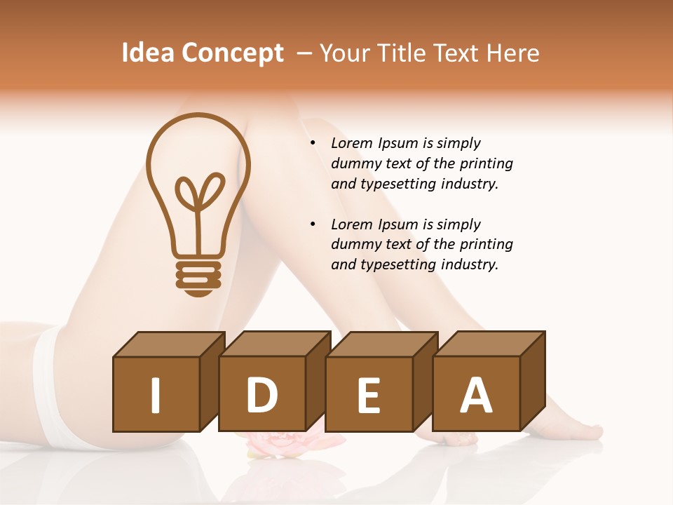 Hip Lying Toes PowerPoint Template