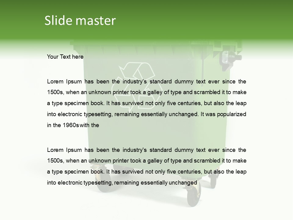 Litter Container Dustbin PowerPoint Template