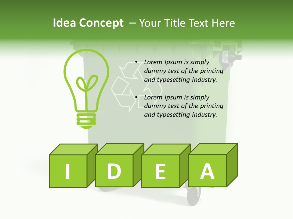 Litter Container Dustbin PowerPoint Template