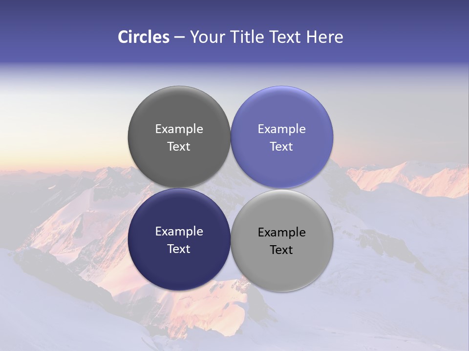 A Snowy Mountain With A Sunset In The Background PowerPoint Template