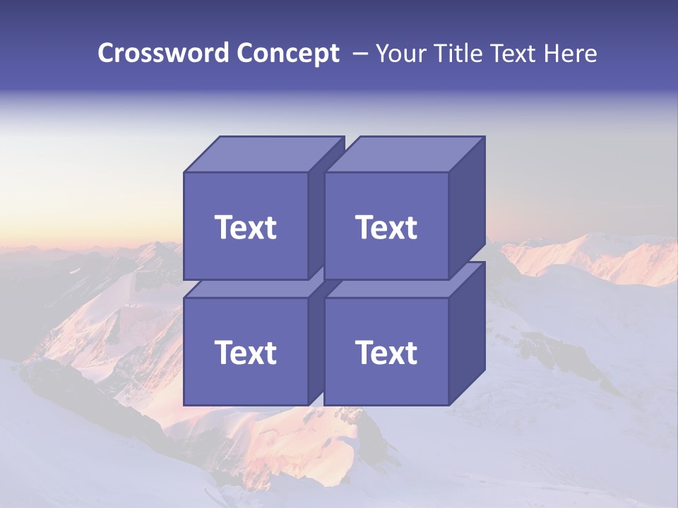 A Snowy Mountain With A Sunset In The Background PowerPoint Template
