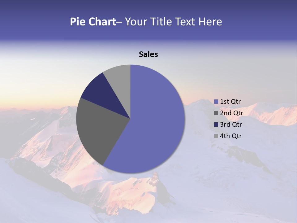 A Snowy Mountain With A Sunset In The Background PowerPoint Template