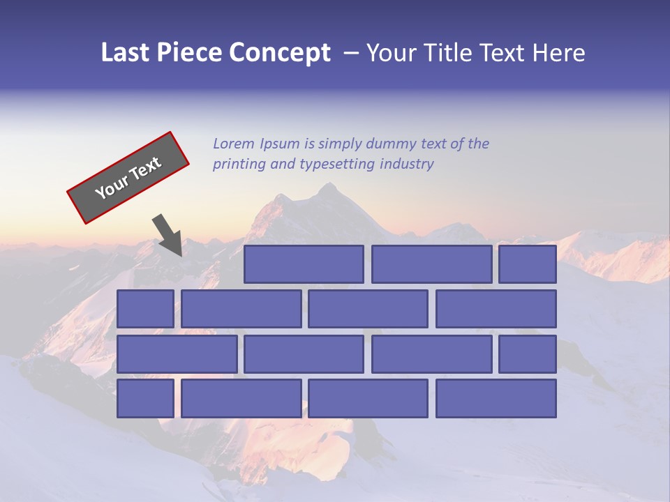 A Snowy Mountain With A Sunset In The Background PowerPoint Template
