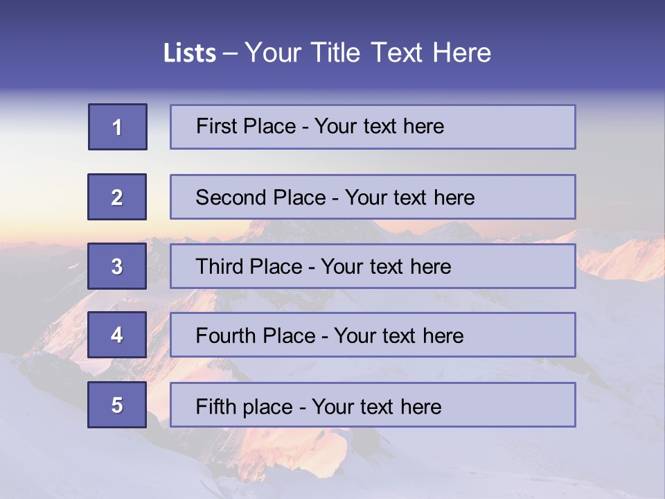 A Snowy Mountain With A Sunset In The Background PowerPoint Template