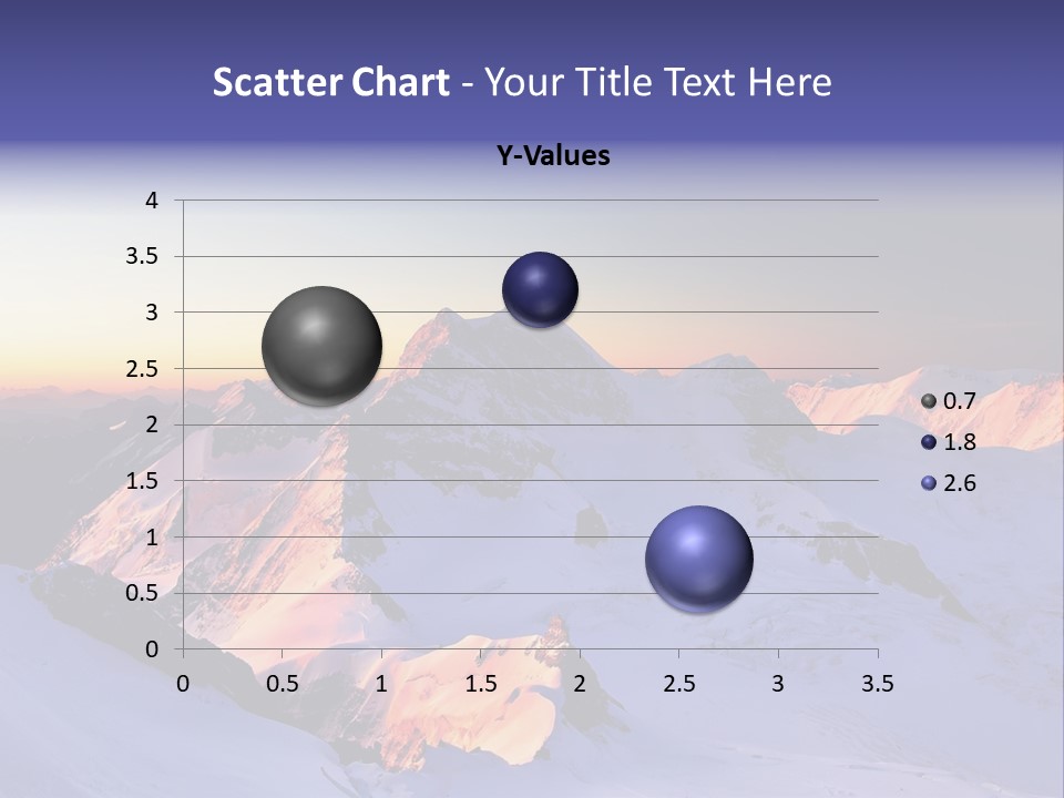 A Snowy Mountain With A Sunset In The Background PowerPoint Template