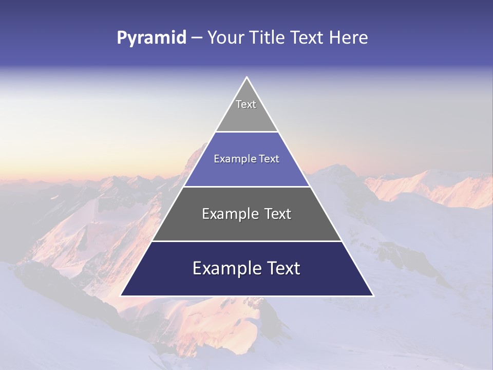 A Snowy Mountain With A Sunset In The Background PowerPoint Template