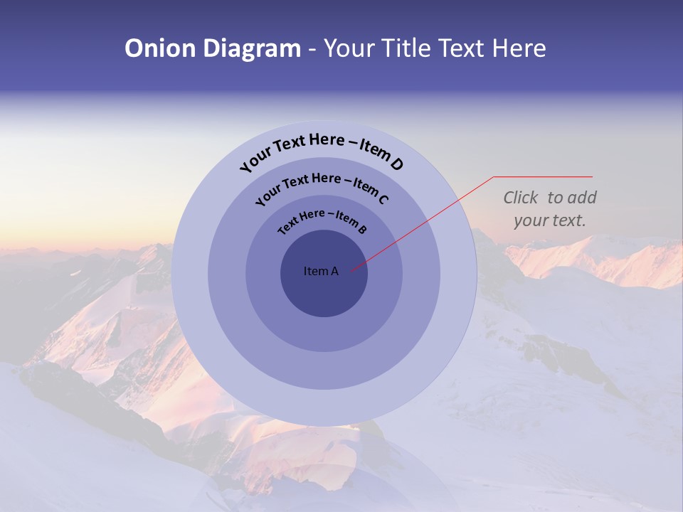 A Snowy Mountain With A Sunset In The Background PowerPoint Template