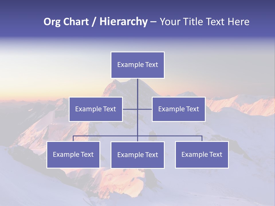 A Snowy Mountain With A Sunset In The Background PowerPoint Template