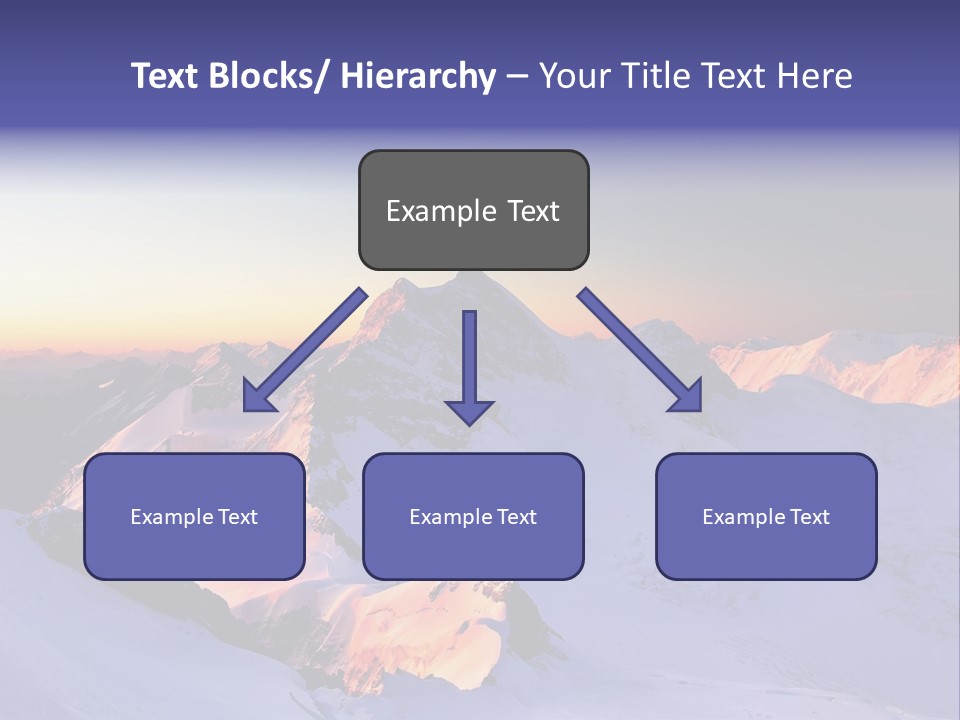 A Snowy Mountain With A Sunset In The Background PowerPoint Template