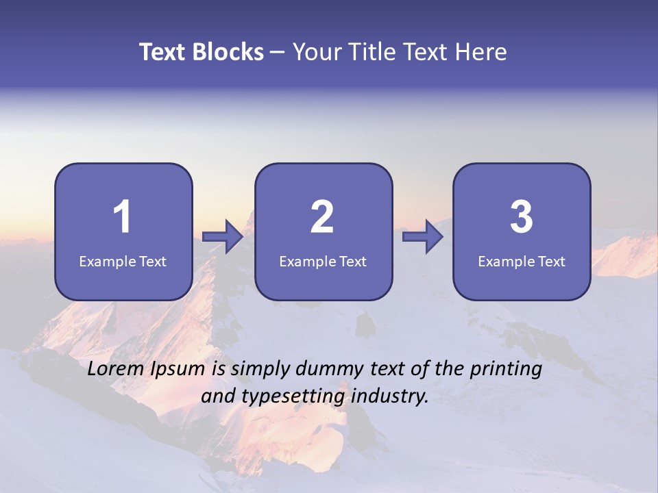 A Snowy Mountain With A Sunset In The Background PowerPoint Template