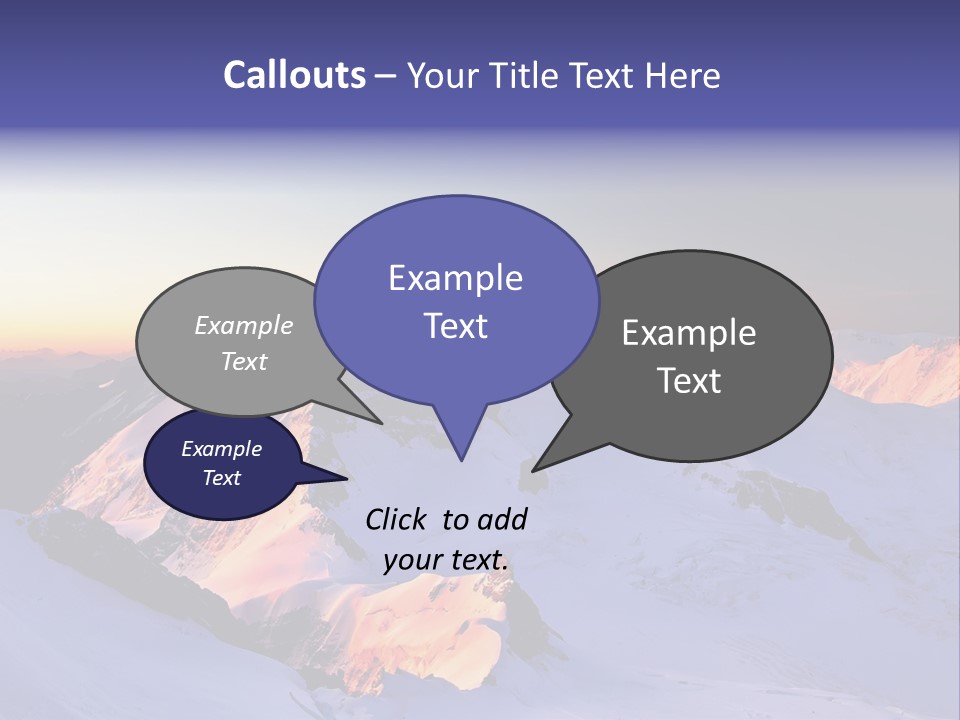 A Snowy Mountain With A Sunset In The Background PowerPoint Template