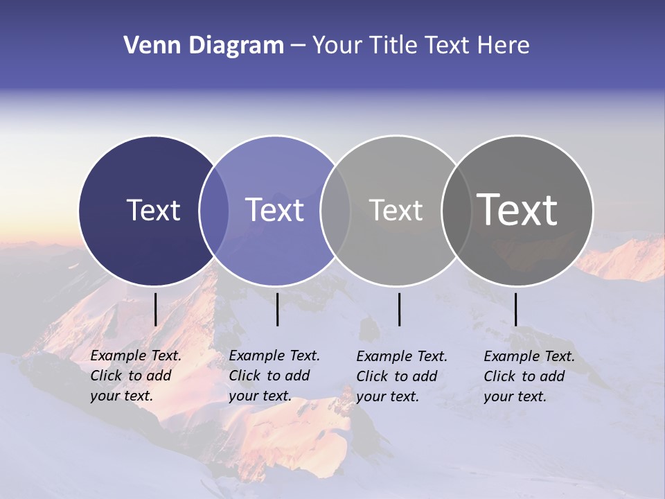 A Snowy Mountain With A Sunset In The Background PowerPoint Template