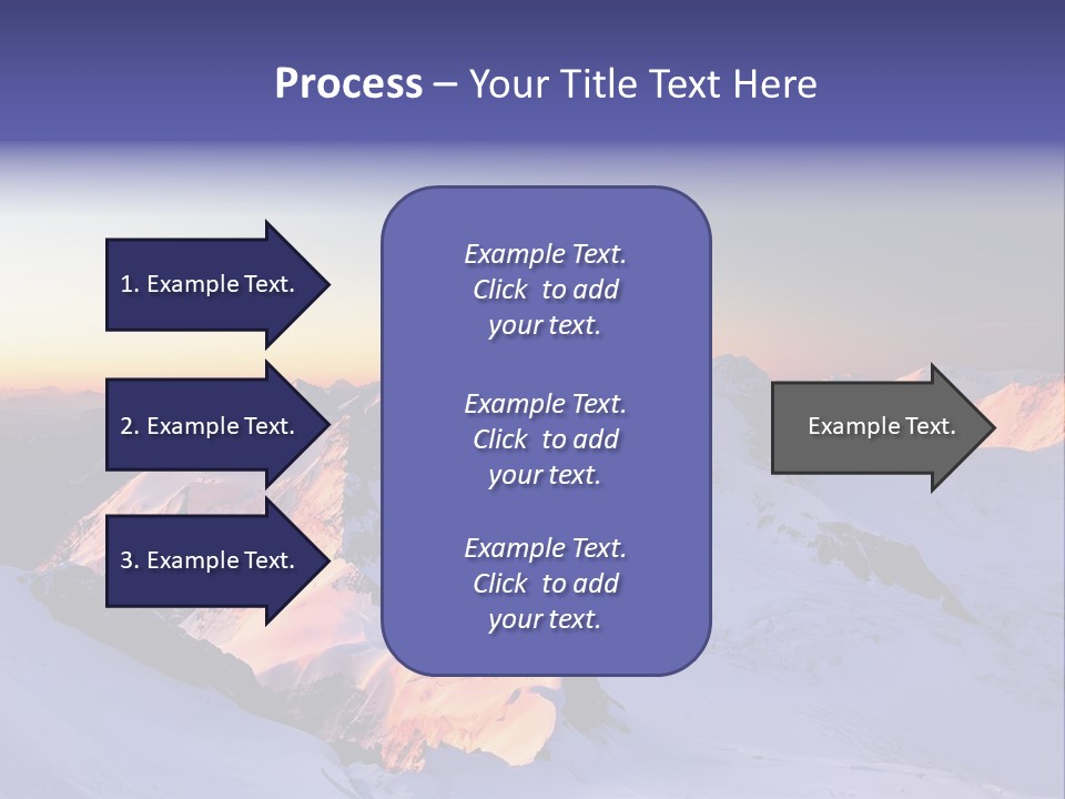 A Snowy Mountain With A Sunset In The Background PowerPoint Template
