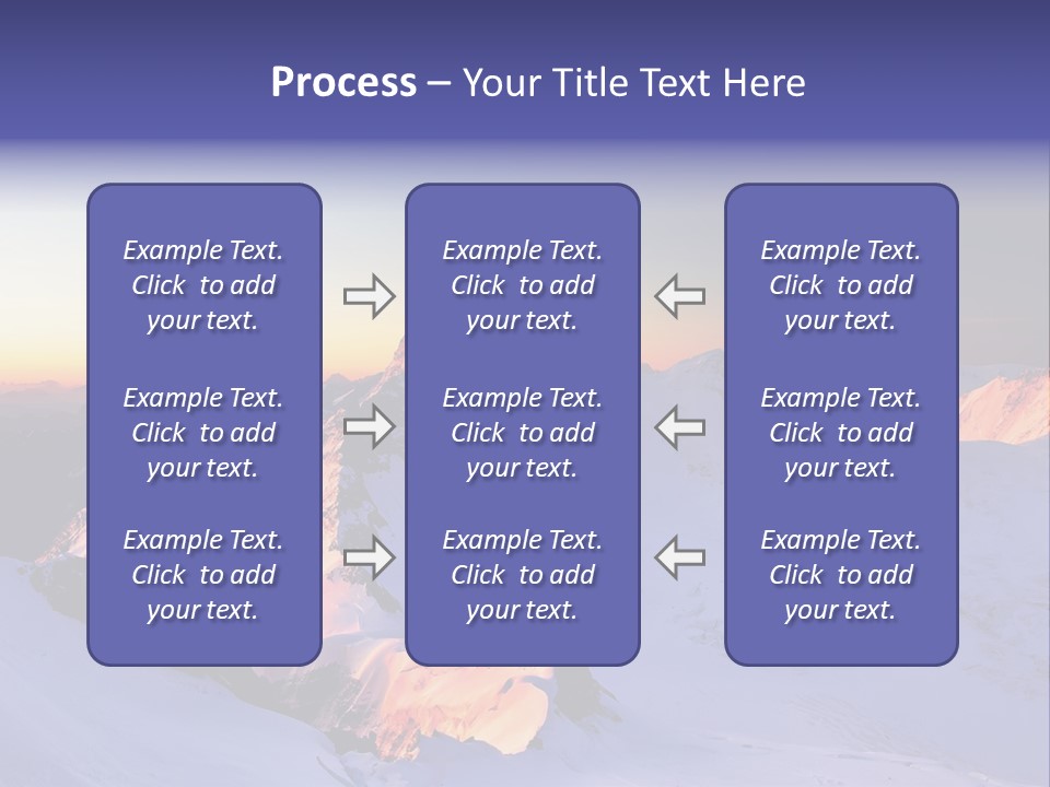 A Snowy Mountain With A Sunset In The Background PowerPoint Template