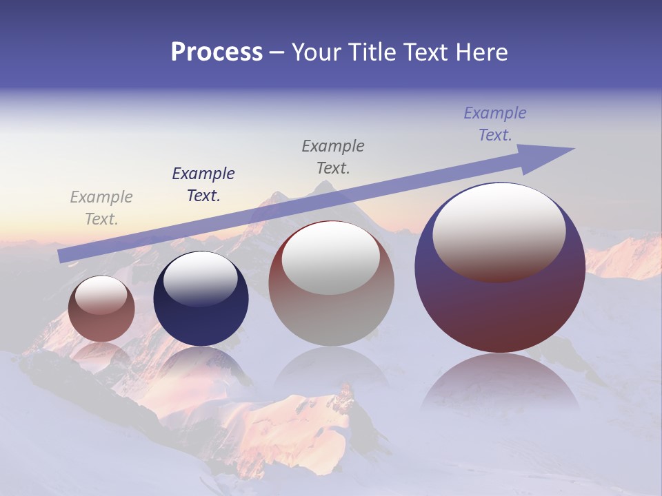 A Snowy Mountain With A Sunset In The Background PowerPoint Template