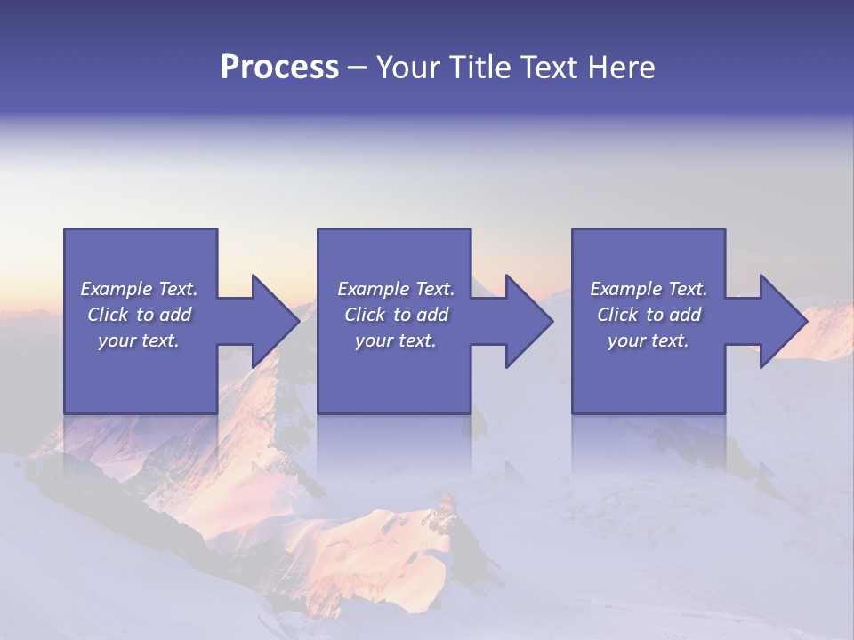 A Snowy Mountain With A Sunset In The Background PowerPoint Template