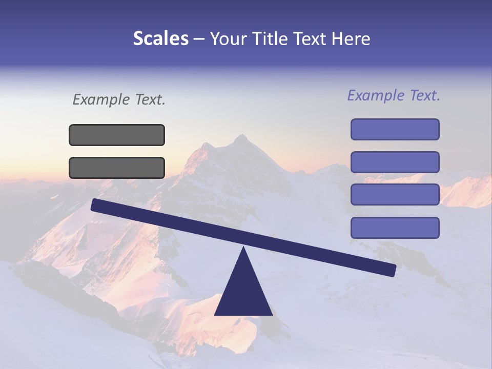 A Snowy Mountain With A Sunset In The Background PowerPoint Template