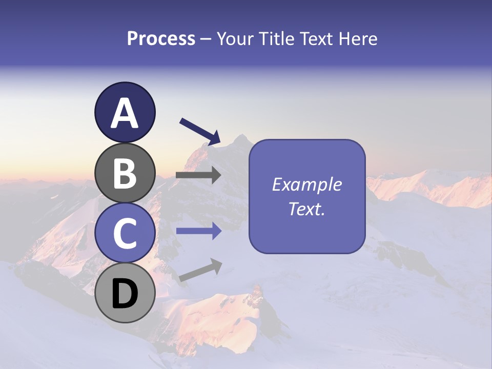 A Snowy Mountain With A Sunset In The Background PowerPoint Template
