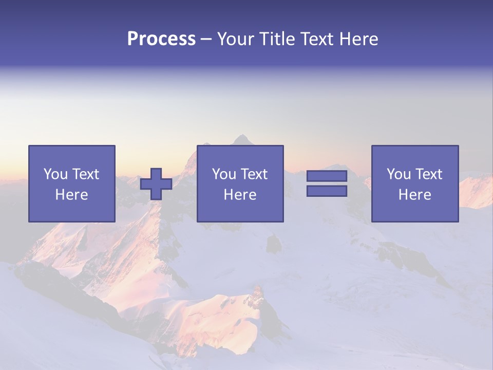A Snowy Mountain With A Sunset In The Background PowerPoint Template