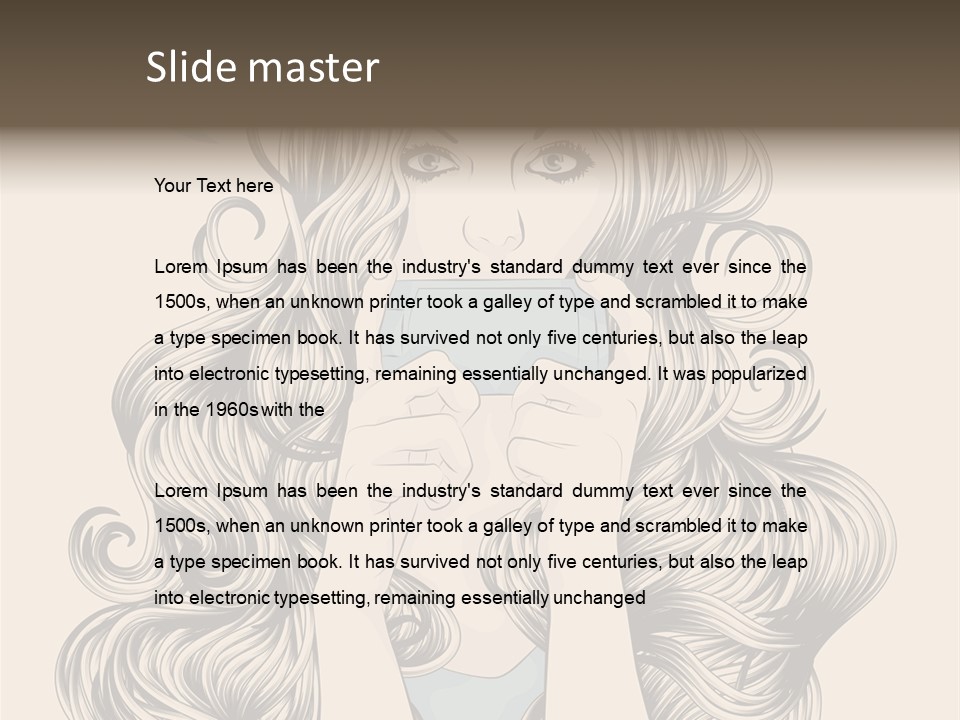 Messaging Curly Device PowerPoint Template