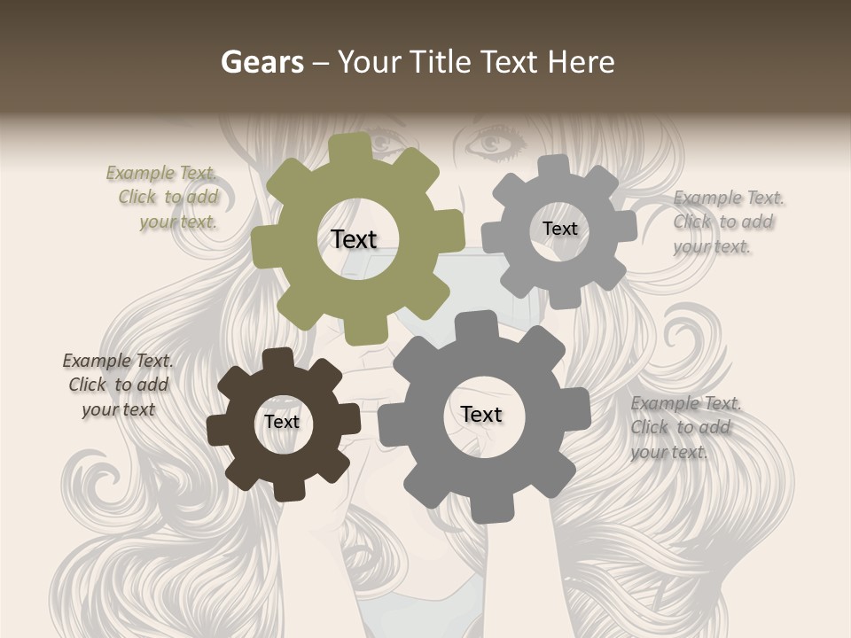 Messaging Curly Device PowerPoint Template