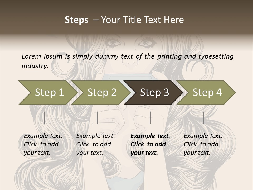 Messaging Curly Device PowerPoint Template