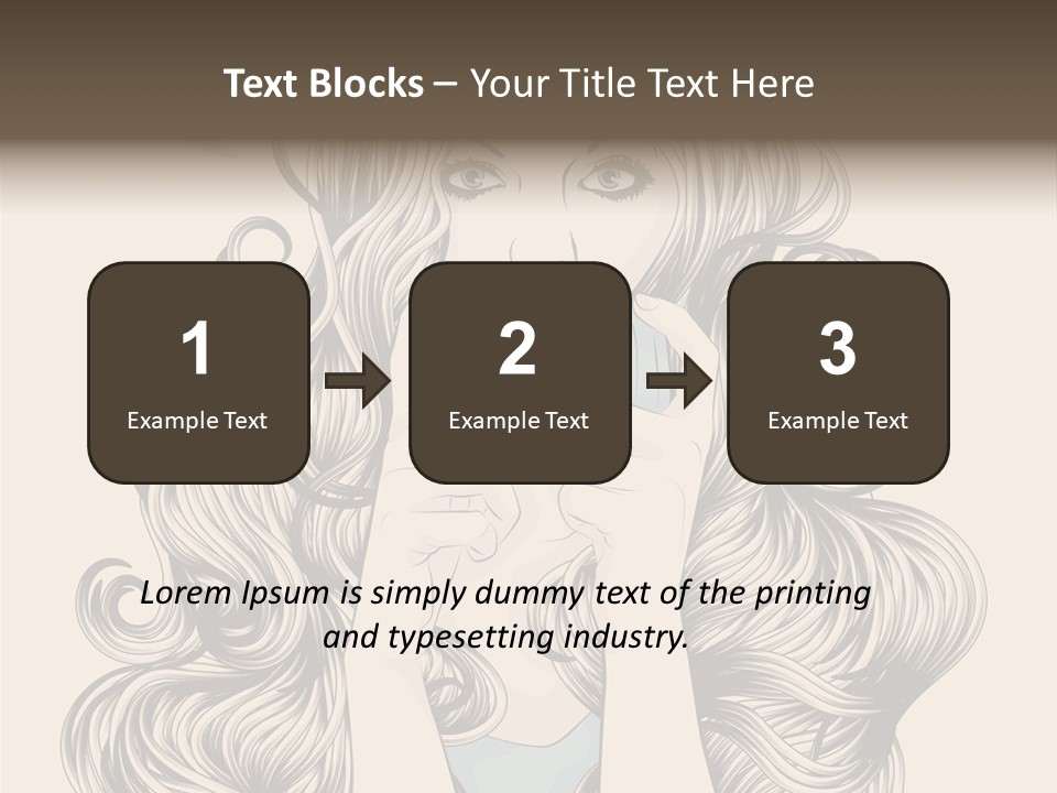 Messaging Curly Device PowerPoint Template