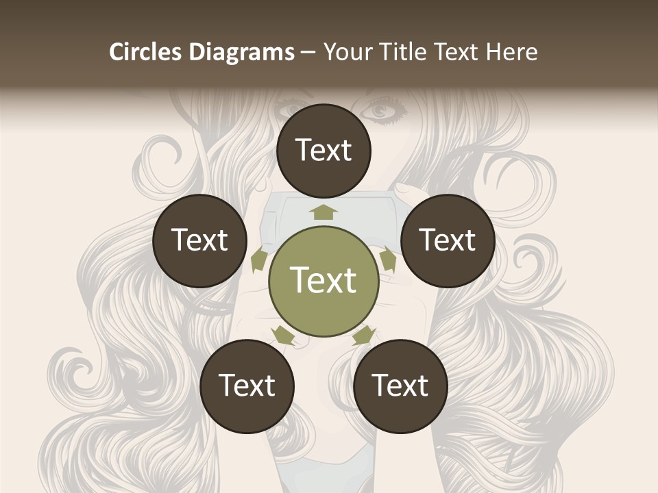 Messaging Curly Device PowerPoint Template