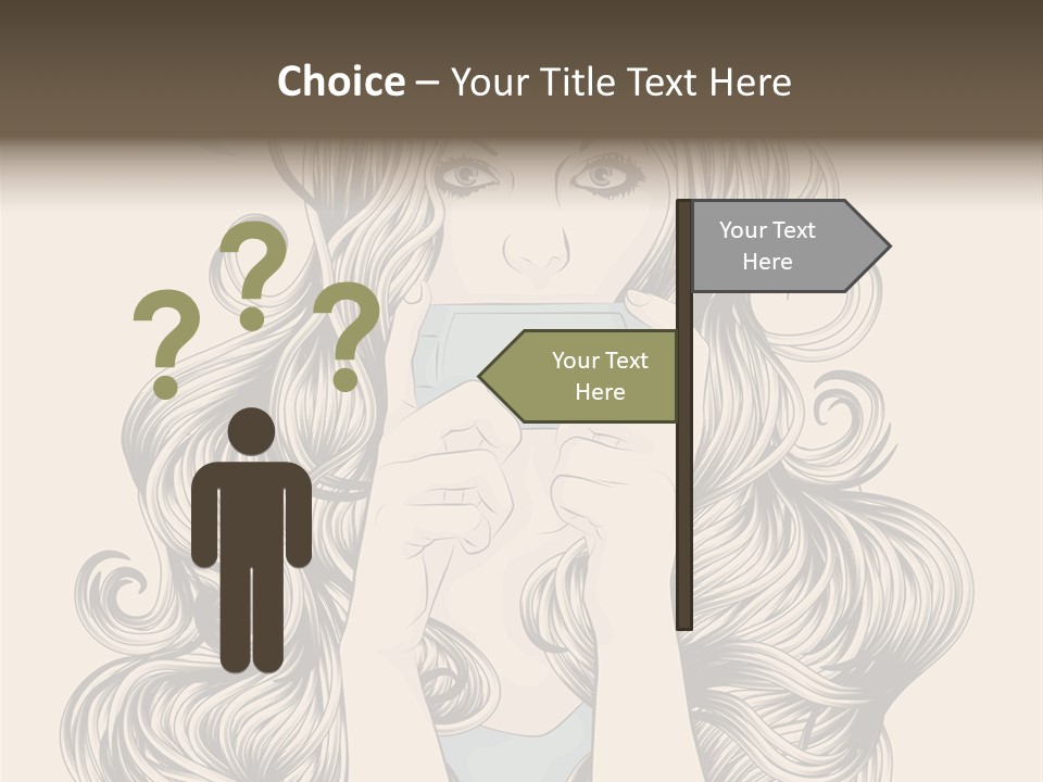 Messaging Curly Device PowerPoint Template