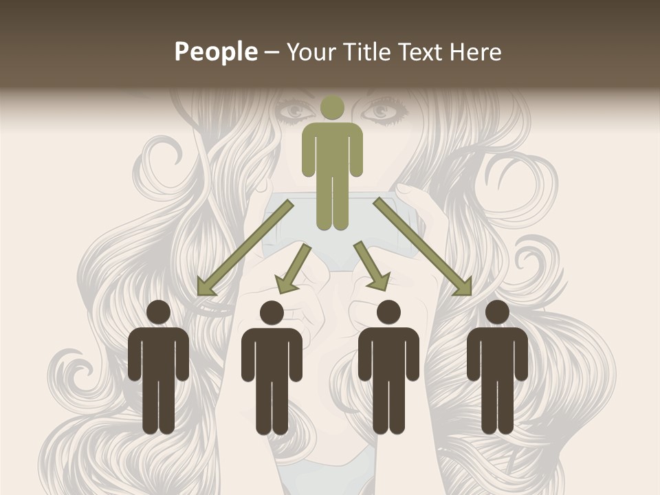 Messaging Curly Device PowerPoint Template