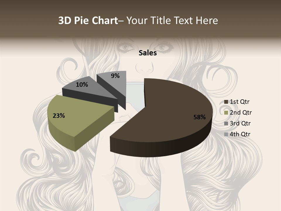 Messaging Curly Device PowerPoint Template
