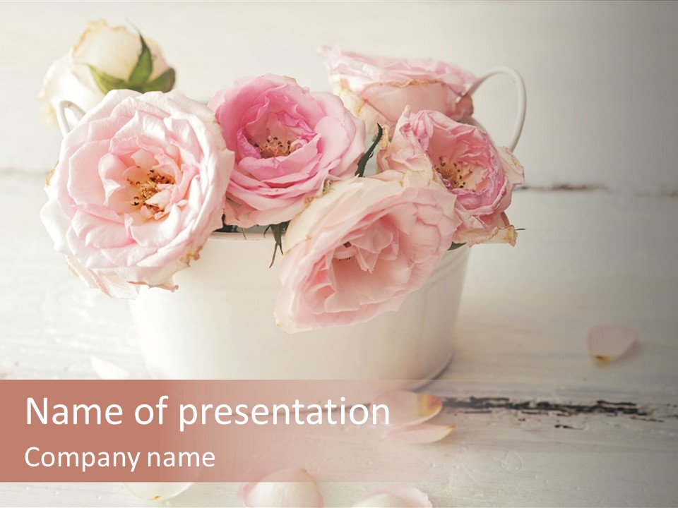 Damaged Color Flower PowerPoint Template