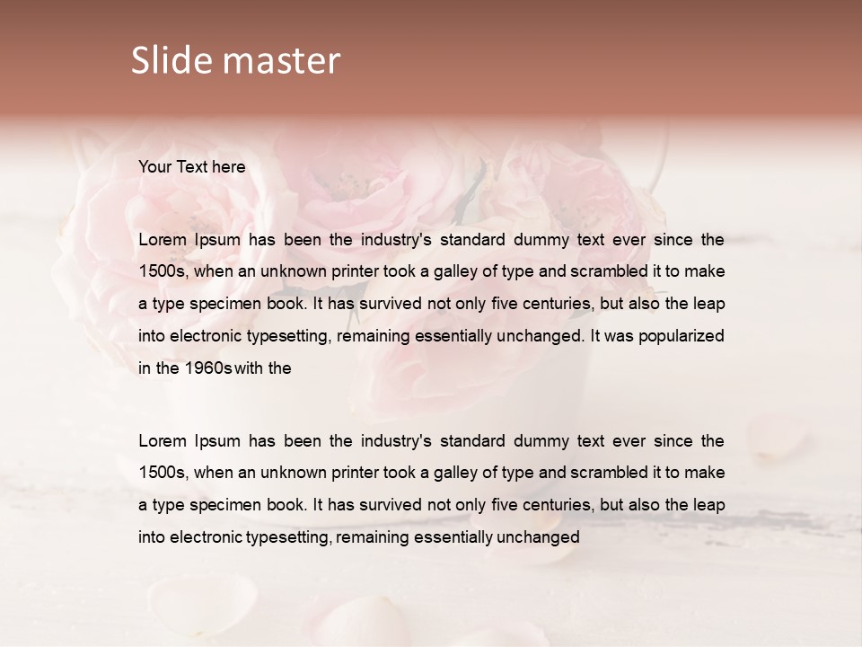 Damaged Color Flower PowerPoint Template