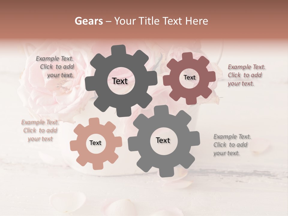 Damaged Color Flower PowerPoint Template
