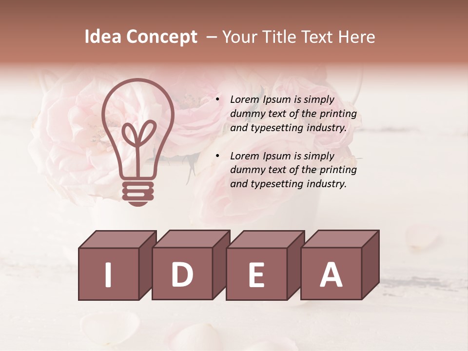 Damaged Color Flower PowerPoint Template