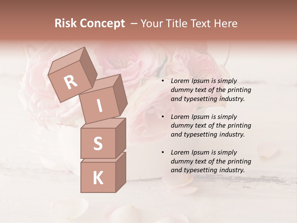 Damaged Color Flower PowerPoint Template