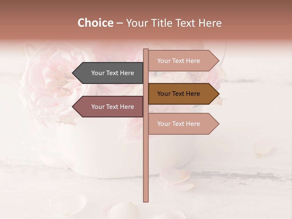 Damaged Color Flower PowerPoint Template